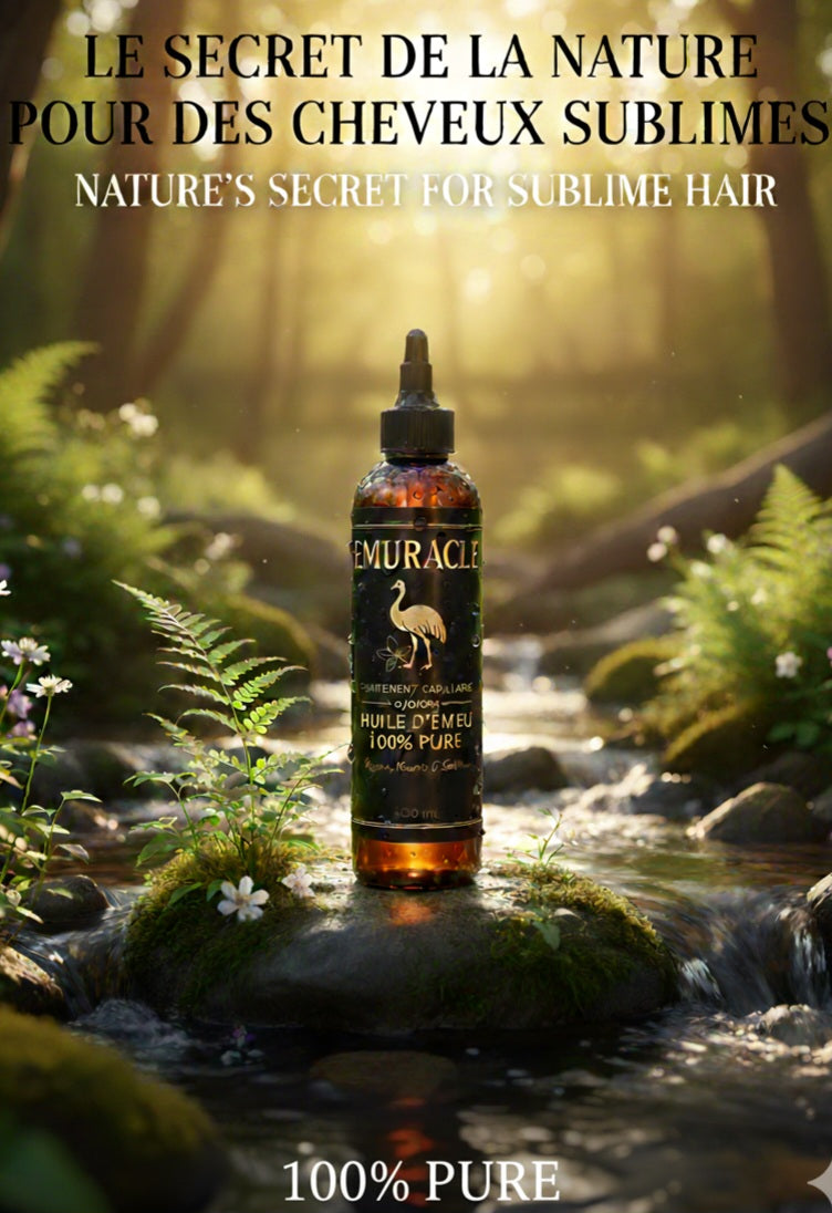 Révélez la Beauté Naturelle de Vos Cheveux 3 Huiles Légendaires. 1 Transformation Miraculeuse. - Emuracle