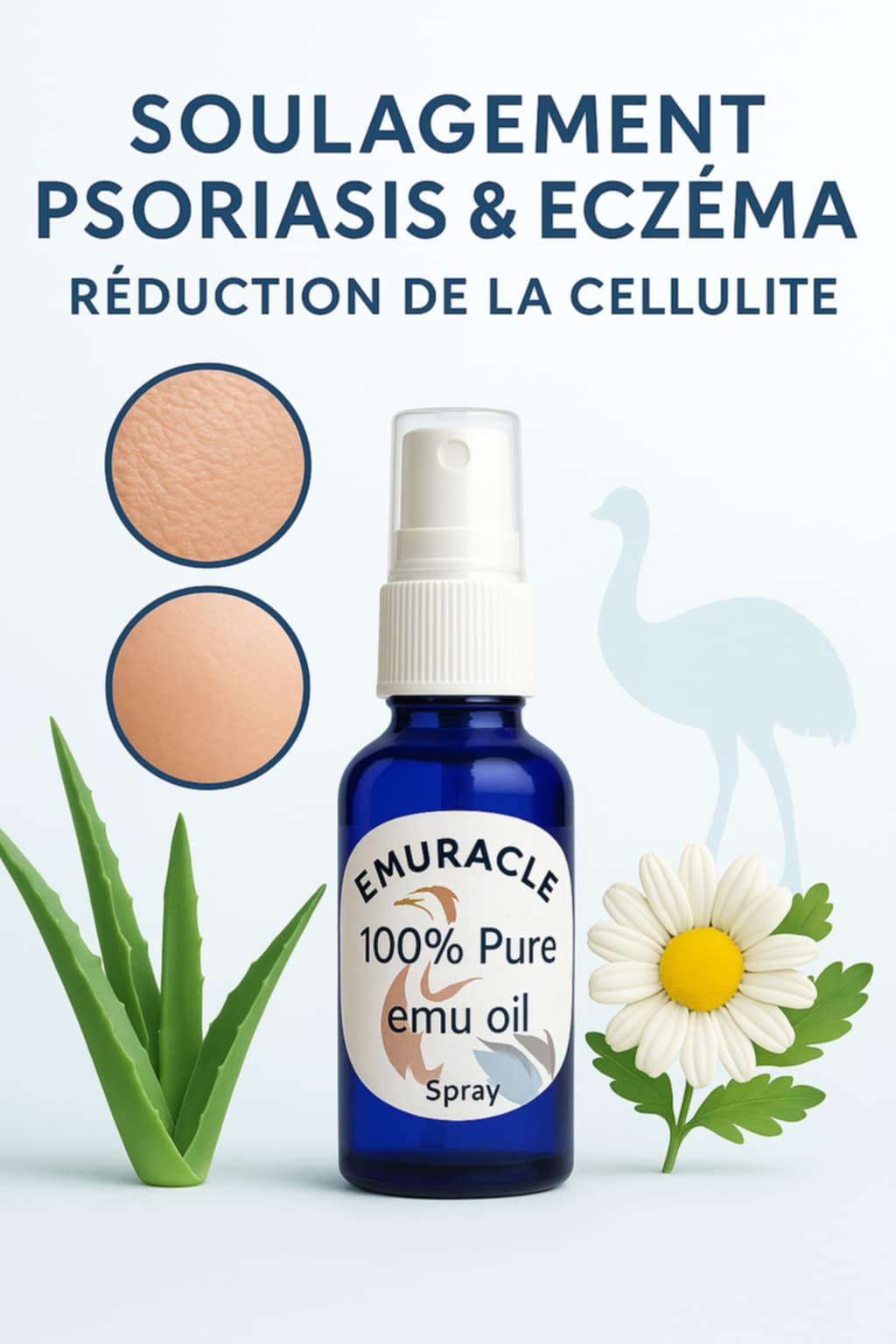 100% pure Emuracle huile d'émeu vaporisateur 30ml