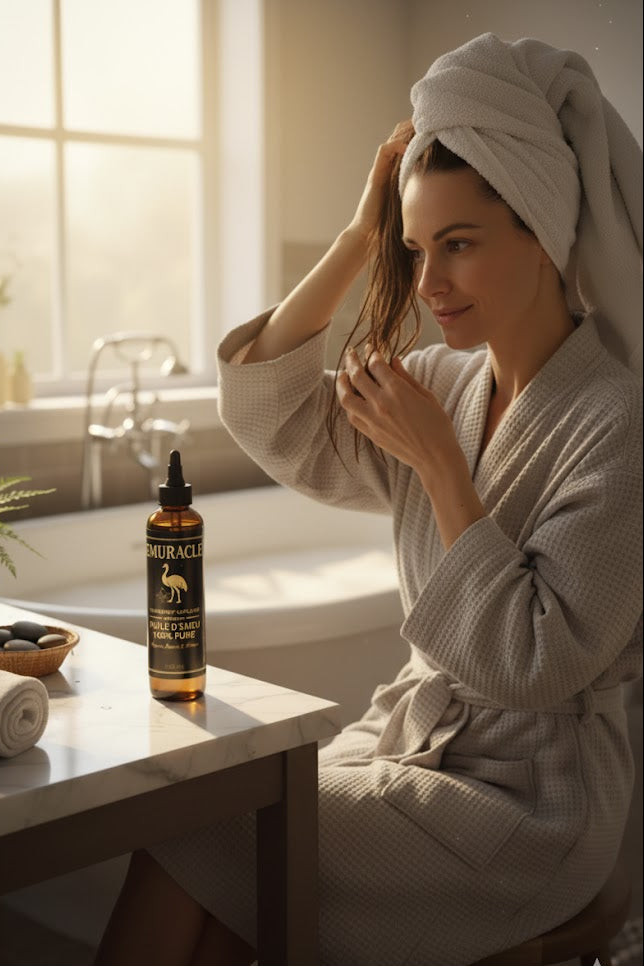 Révélez la Beauté Naturelle de Vos Cheveux 3 Huiles Légendaires. 1 Transformation Miraculeuse. - Emuracle